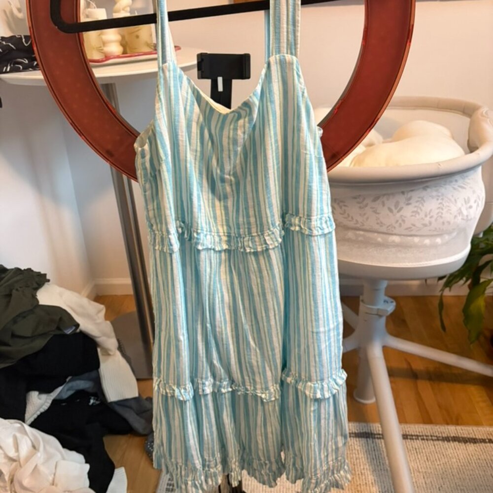 Rails blue and white striped sundress size xs